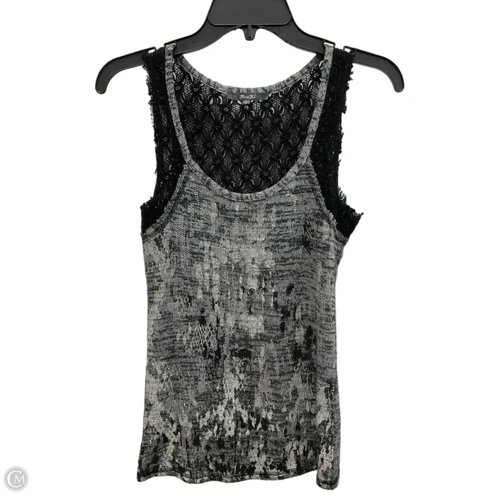 Top Sleeveless By Miss Me In Black & Grey, Size: M