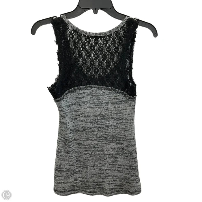 Top Sleeveless By Miss Me In Black & Grey, Size: M