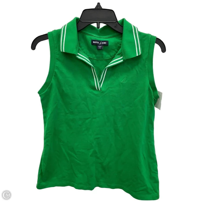 Top Sleeveless By Nautica In Green, Size: S