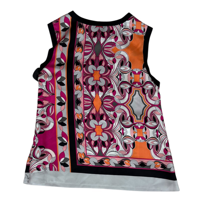 Top Sleeveless By Per Se In Geometric Pattern, Size:10