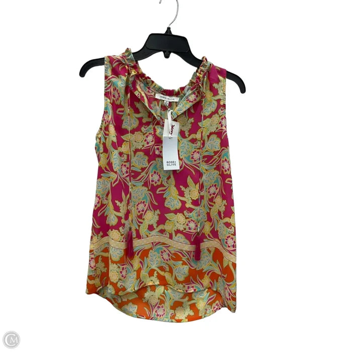 Top Sleeveless By Rose And Olive In Pink, Size: Xs