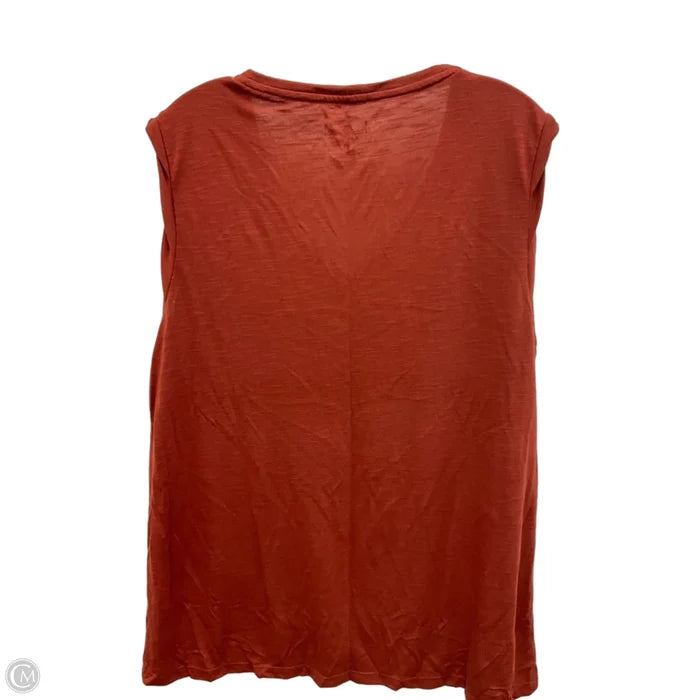 Top Sleeveless By Sonoma In Red, Size: Xl