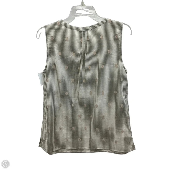 Top Sleeveless By Talbots In Beige, Size: M