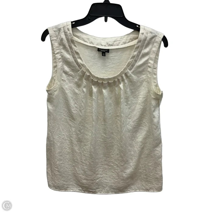 Top Sleeveless By Talbots In Cream, Size: Xs