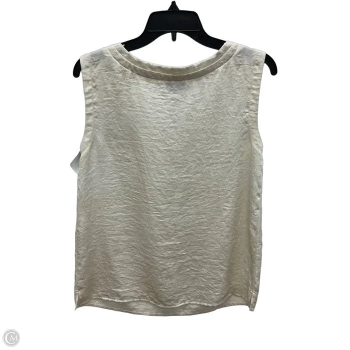 Top Sleeveless By Talbots In Cream, Size: Xs