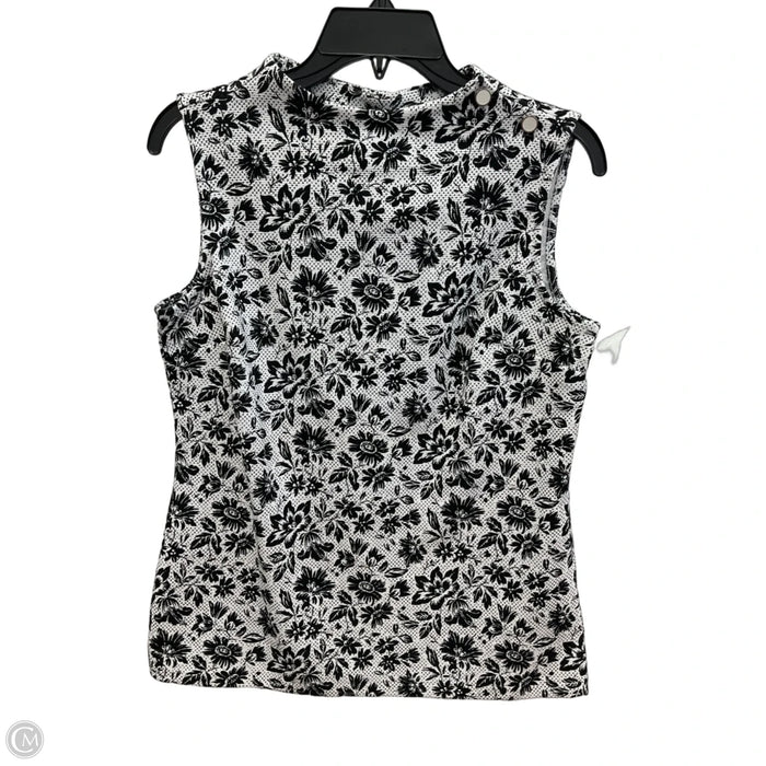 Top Sleeveless By Talbots In Floral Print, Size: S