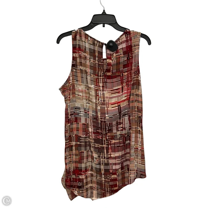 Top Sleeveless By White House Black Market In Plaid Pattern, Size: L