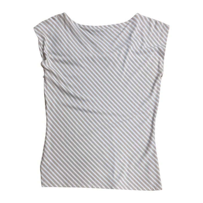 Top Sleeveless By White House Black Market In Silver & Tan, Size:S