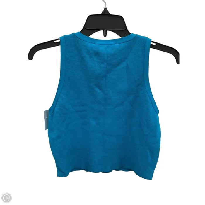 Top Sleeveless By Zara In Blue, Size: L