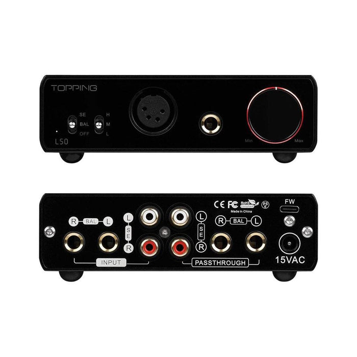 Topping L50 front and rear outputs