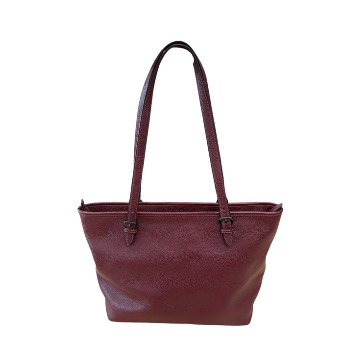 Tote Designer By Coach In Maroon, Size:Medium