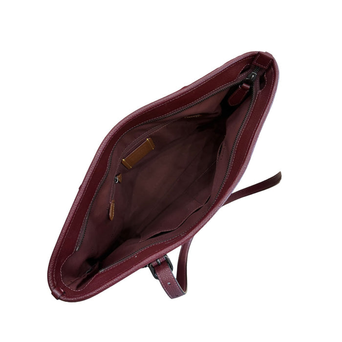 Tote Designer By Coach In Maroon, Size:Medium