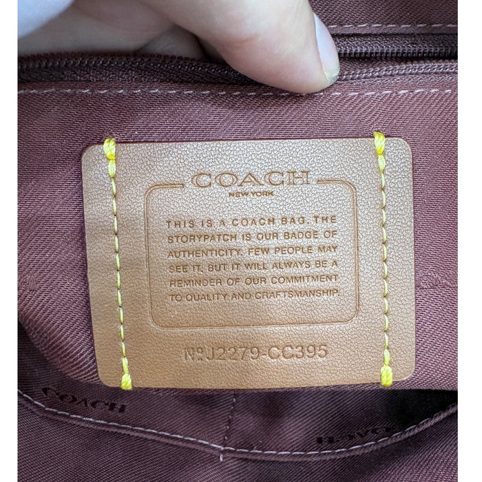 Tote Designer By Coach In Maroon, Size:Medium