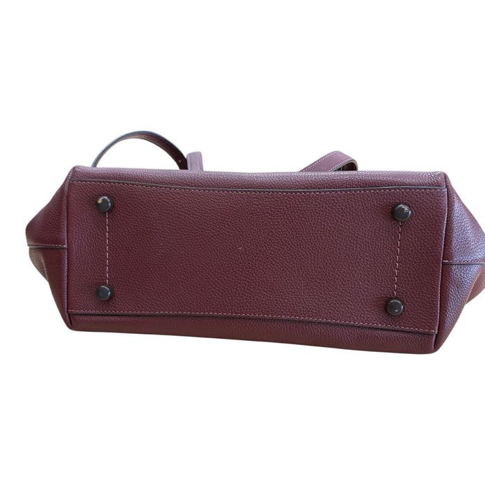Tote Designer By Coach In Maroon, Size:Medium