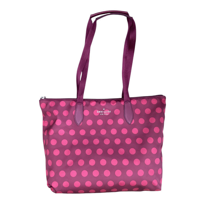 Tote Designer By Kate Spade In Polkadot Pattern, Size:Medium