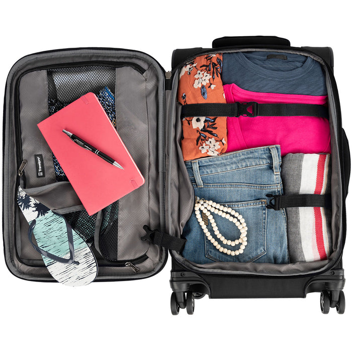 Travelpro Tourlite 21" Expandable Carry On Spinner - inside packed