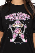 Trouble - Bobby Jack Holiday Boyfriend T-Shirt - Black