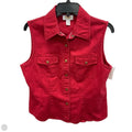 Vest Other By Talbots In Red Denim, Size: Sp