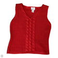 Vest Sweater By Loft In Red, Size: M
