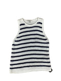 Vest Sweater By Madewell In Blue & White, Size:Xl