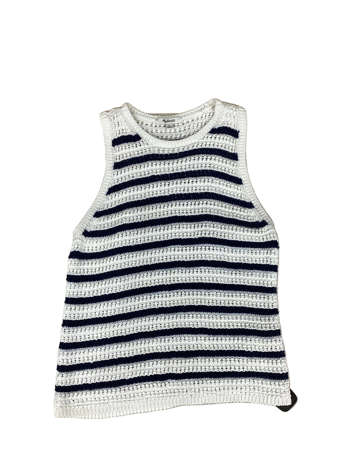 Vest Sweater By Madewell In Blue & White, Size:Xl