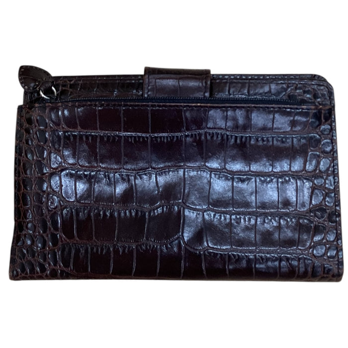 Wallet By Brighton In Brown & Silver, Size:Small