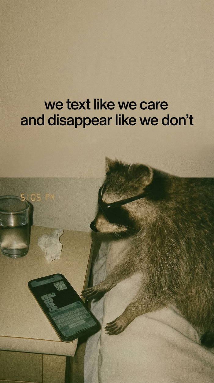 We Text Like We Care Raccoon T-Shirt
