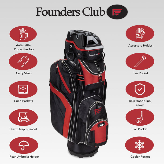 Women's Founders Club 3rd Gen Premium Organizer 14 Way Golf Cart Bag - Purple - features