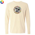 A beige long sleeve t-shirt with a "World Pup 2026" soccer graphic centered on the chest.