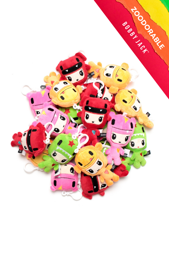 Zoodorable Back Pack Clip Plush Doll Mixed (20 Pack) - 5in